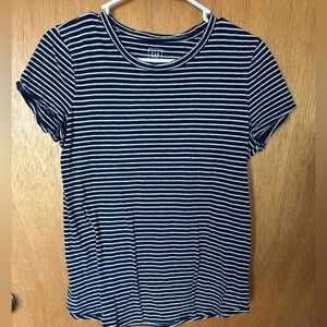 GAP Blue and White Striped Short Sleeve Tee